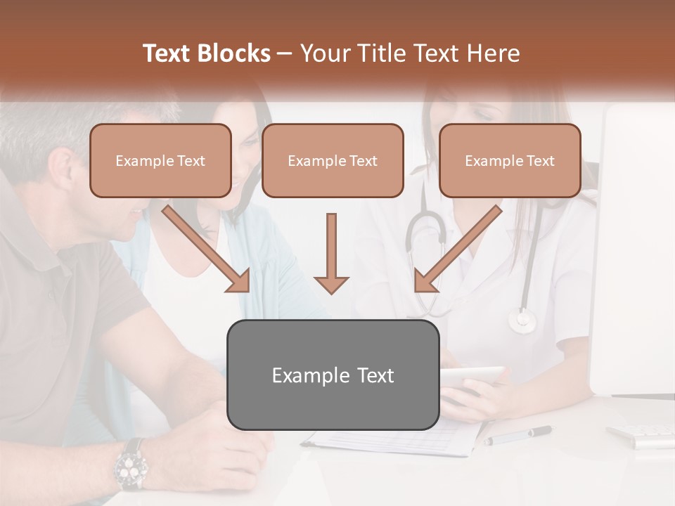 A Group Of Doctors Looking At A Computer Screen PowerPoint Template
