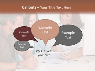 A Group Of Doctors Looking At A Computer Screen PowerPoint Template