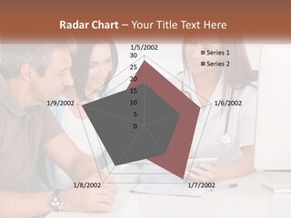 A Group Of Doctors Looking At A Computer Screen PowerPoint Template