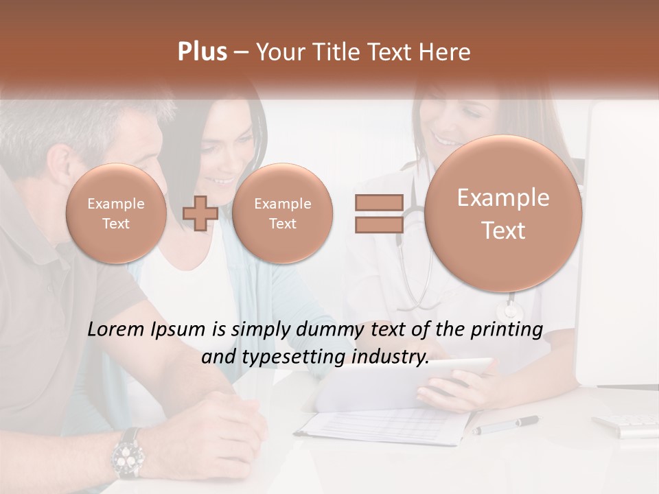 A Group Of Doctors Looking At A Computer Screen PowerPoint Template