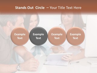 A Group Of Doctors Looking At A Computer Screen PowerPoint Template