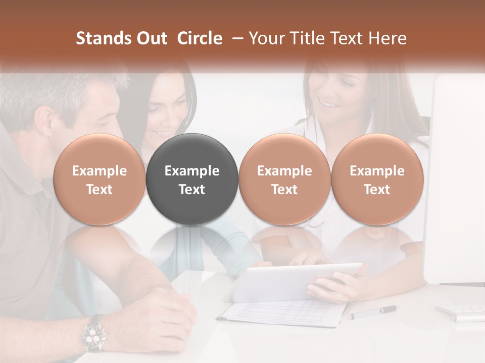 A Group Of Doctors Looking At A Computer Screen PowerPoint Template