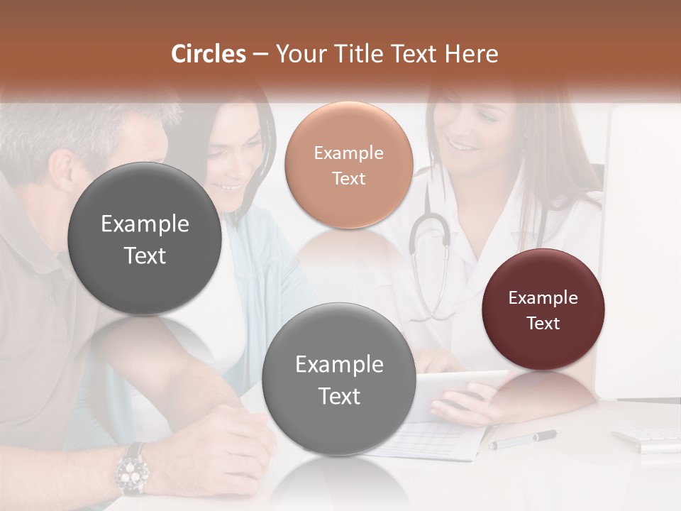 A Group Of Doctors Looking At A Computer Screen PowerPoint Template