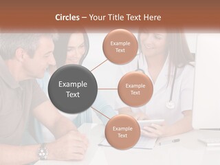 A Group Of Doctors Looking At A Computer Screen PowerPoint Template