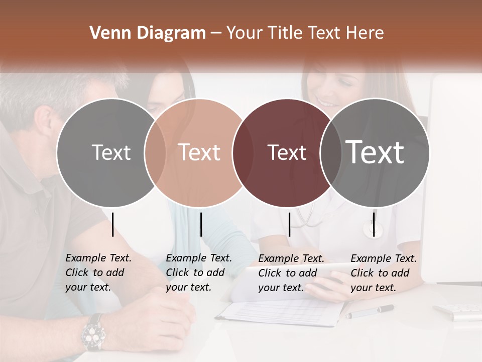 A Group Of Doctors Looking At A Computer Screen PowerPoint Template