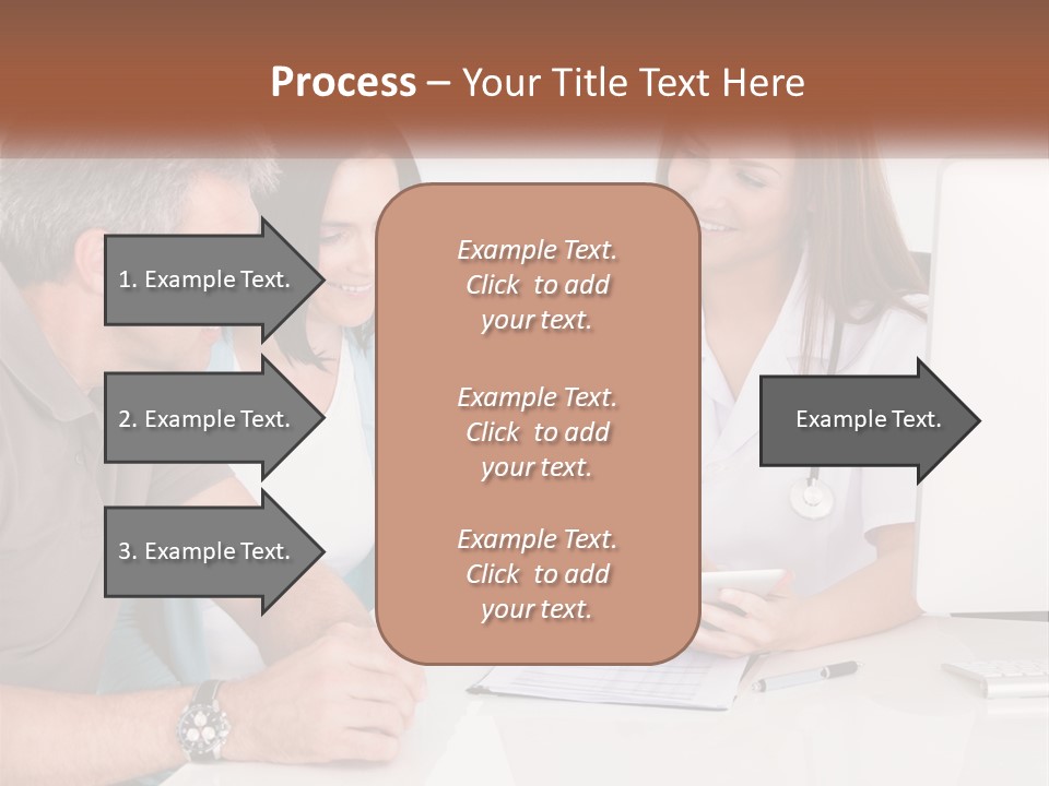 A Group Of Doctors Looking At A Computer Screen PowerPoint Template