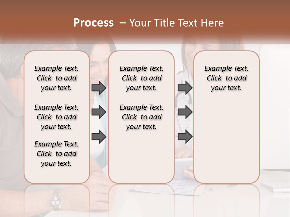 A Group Of Doctors Looking At A Computer Screen PowerPoint Template