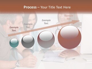 A Group Of Doctors Looking At A Computer Screen PowerPoint Template