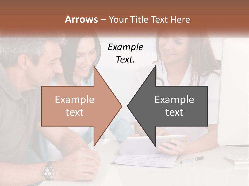 A Group Of Doctors Looking At A Computer Screen PowerPoint Template