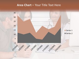 A Group Of Doctors Looking At A Computer Screen PowerPoint Template