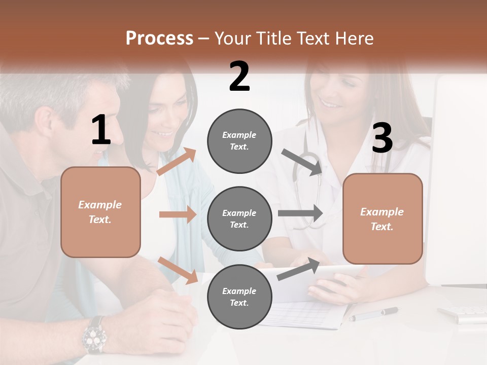A Group Of Doctors Looking At A Computer Screen PowerPoint Template