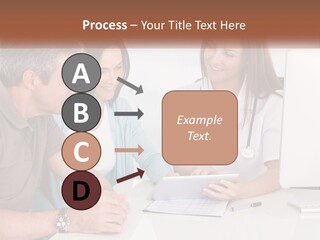 A Group Of Doctors Looking At A Computer Screen PowerPoint Template