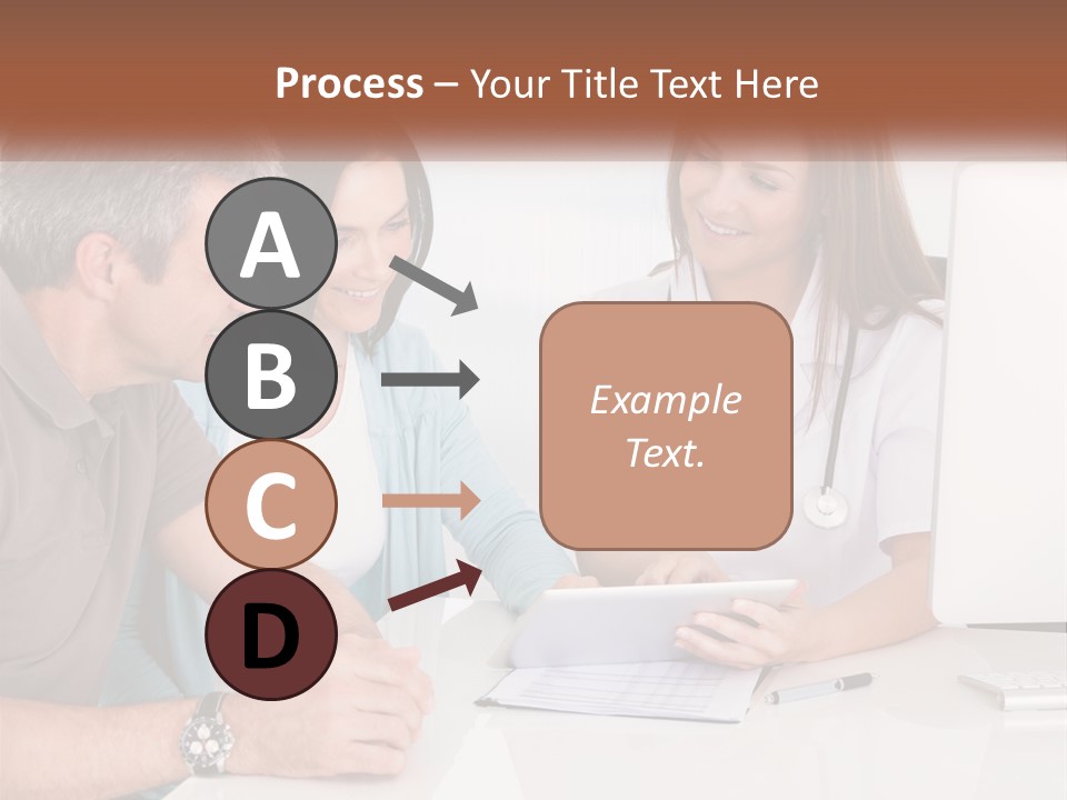 A Group Of Doctors Looking At A Computer Screen PowerPoint Template