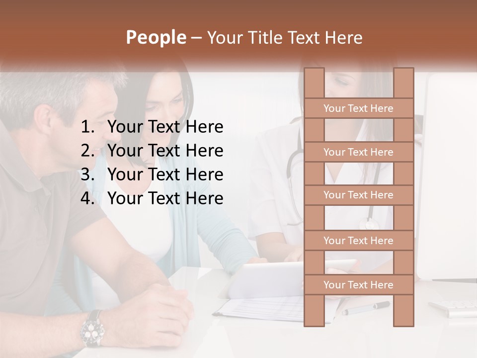 A Group Of Doctors Looking At A Computer Screen PowerPoint Template