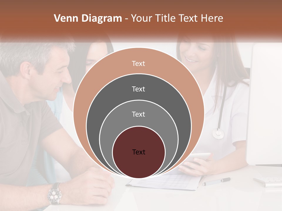 A Group Of Doctors Looking At A Computer Screen PowerPoint Template