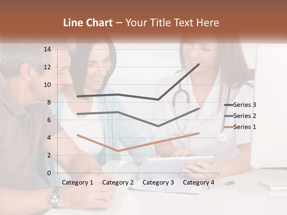 A Group Of Doctors Looking At A Computer Screen PowerPoint Template