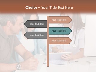 A Group Of Doctors Looking At A Computer Screen PowerPoint Template