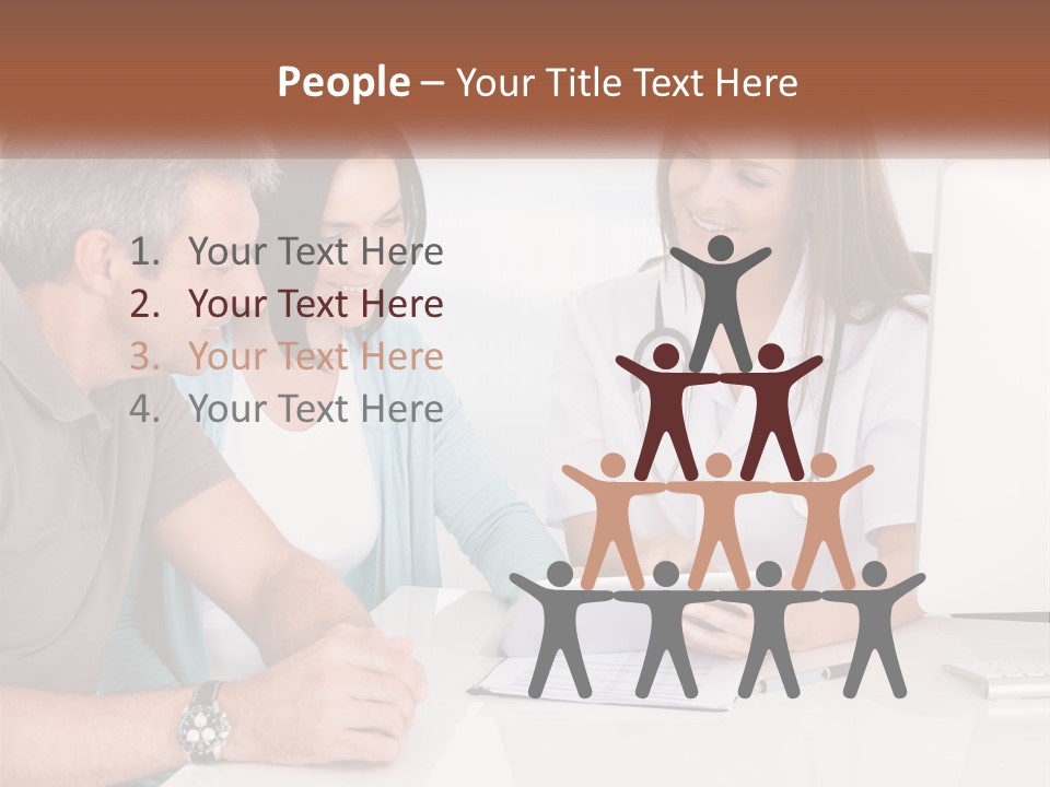 A Group Of Doctors Looking At A Computer Screen PowerPoint Template