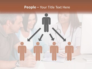 A Group Of Doctors Looking At A Computer Screen PowerPoint Template