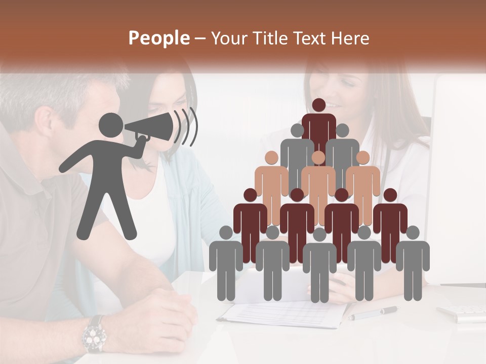 A Group Of Doctors Looking At A Computer Screen PowerPoint Template