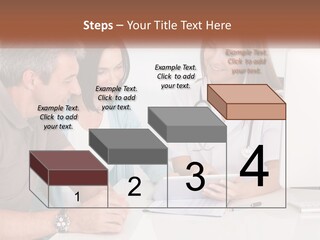 A Group Of Doctors Looking At A Computer Screen PowerPoint Template