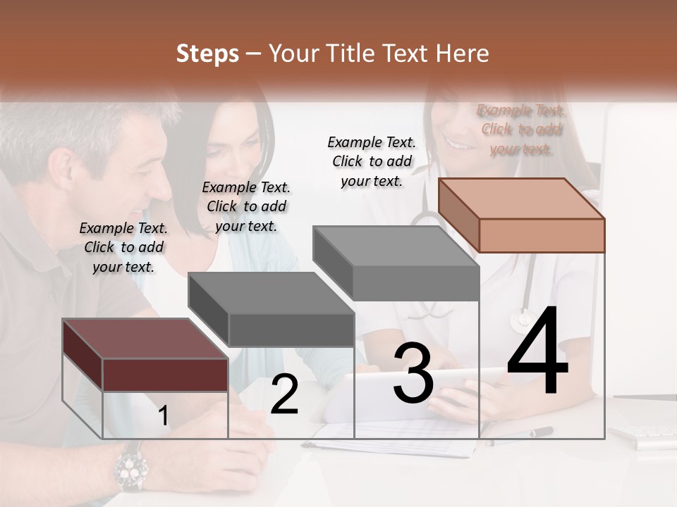 A Group Of Doctors Looking At A Computer Screen PowerPoint Template