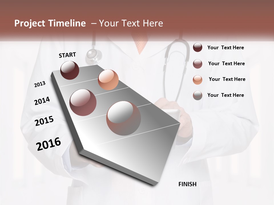 A Doctor Holding A Tablet With A Stethoscope On It PowerPoint Template