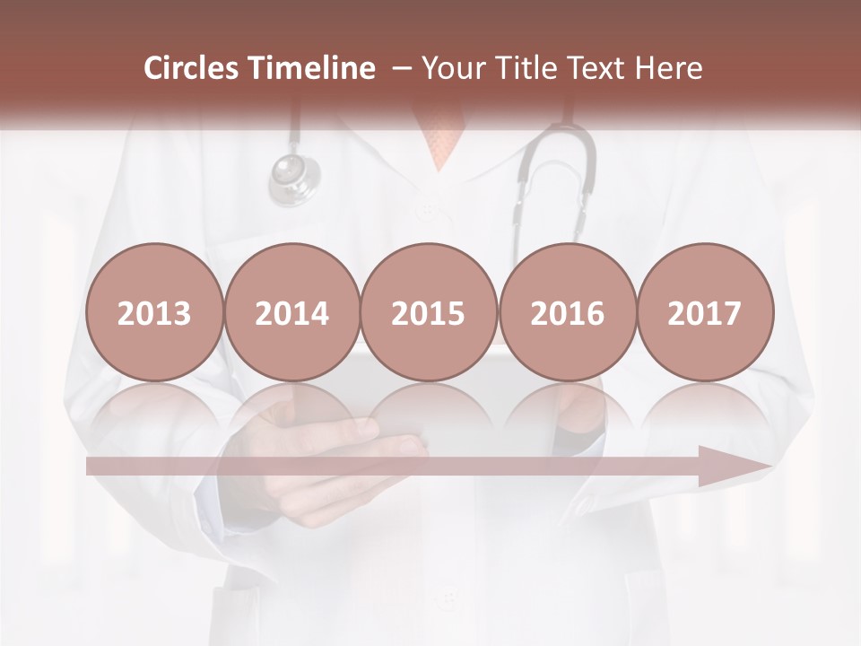 A Doctor Holding A Tablet With A Stethoscope On It PowerPoint Template