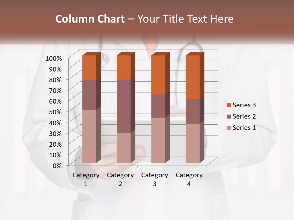 A Doctor Holding A Tablet With A Stethoscope On It PowerPoint Template