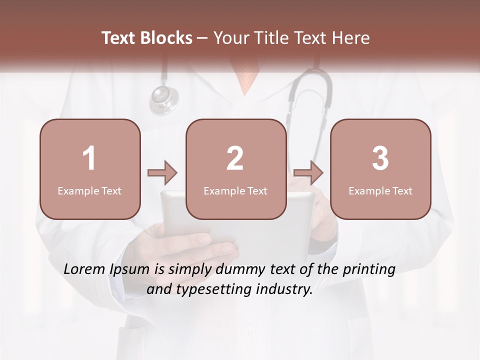 A Doctor Holding A Tablet With A Stethoscope On It PowerPoint Template