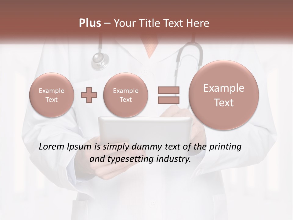 A Doctor Holding A Tablet With A Stethoscope On It PowerPoint Template