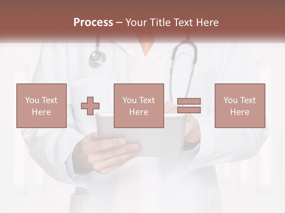 A Doctor Holding A Tablet With A Stethoscope On It PowerPoint Template