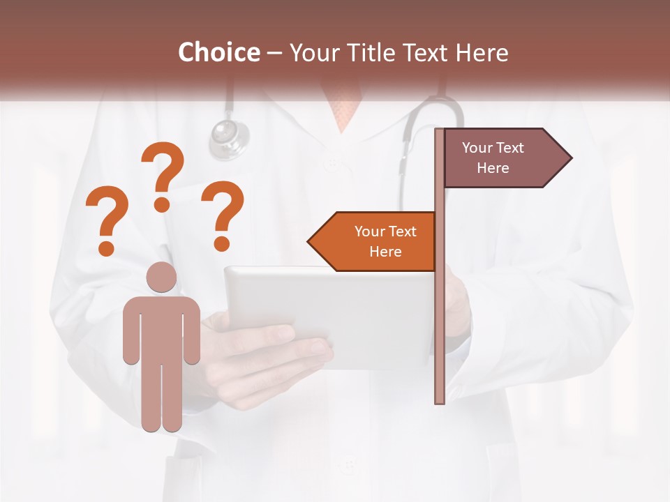 A Doctor Holding A Tablet With A Stethoscope On It PowerPoint Template