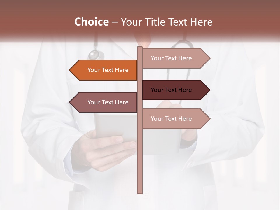 A Doctor Holding A Tablet With A Stethoscope On It PowerPoint Template