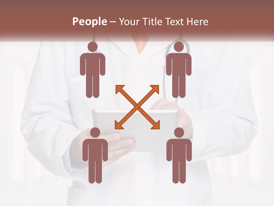 A Doctor Holding A Tablet With A Stethoscope On It PowerPoint Template