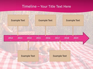 A Picnic With A Basket Of Strawberries And A Plate Of Strawberries On A PowerPoint Template