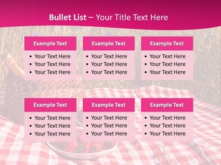 A Picnic With A Basket Of Strawberries And A Plate Of Strawberries On A PowerPoint Template