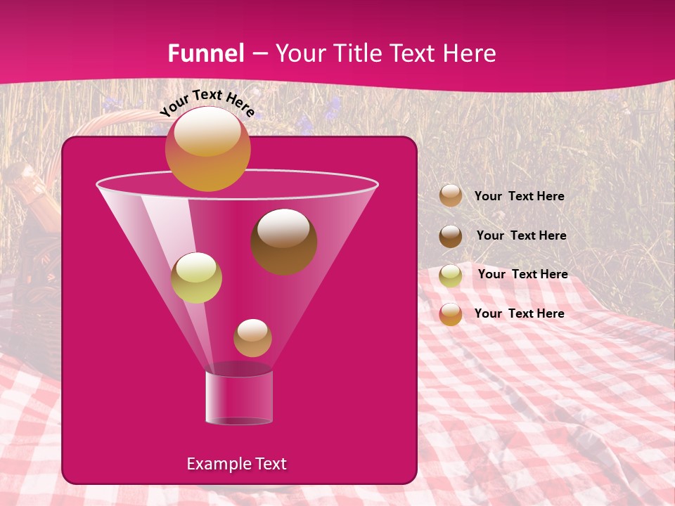 A Picnic With A Basket Of Strawberries And A Plate Of Strawberries On A PowerPoint Template