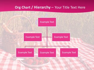 A Picnic With A Basket Of Strawberries And A Plate Of Strawberries On A PowerPoint Template