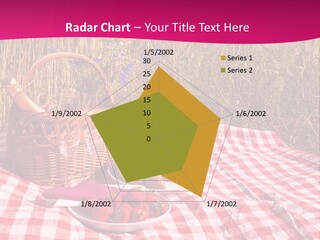 A Picnic With A Basket Of Strawberries And A Plate Of Strawberries On A PowerPoint Template