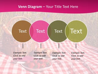 A Picnic With A Basket Of Strawberries And A Plate Of Strawberries On A PowerPoint Template