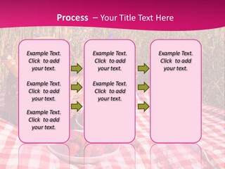 A Picnic With A Basket Of Strawberries And A Plate Of Strawberries On A PowerPoint Template
