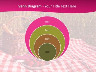 A Picnic With A Basket Of Strawberries And A Plate Of Strawberries On A PowerPoint Template