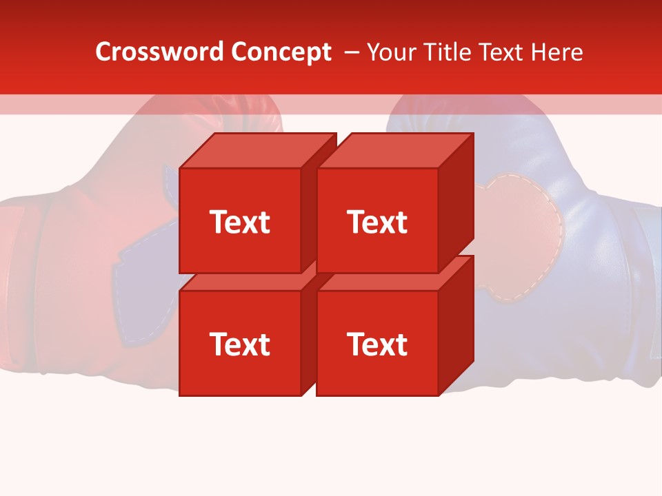 Two Boxing Gloves With The American Flag In The Background PowerPoint Template