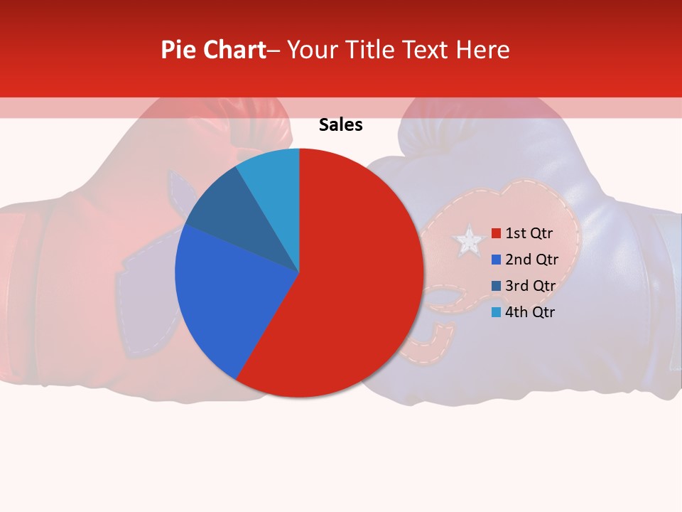 Two Boxing Gloves With The American Flag In The Background PowerPoint Template
