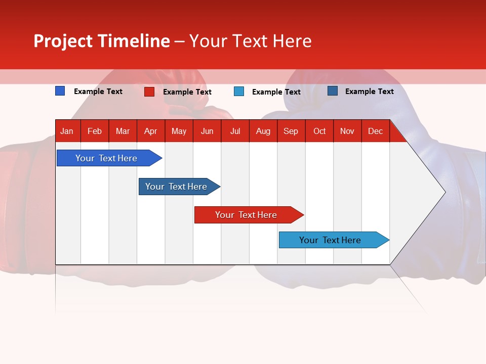 Two Boxing Gloves With The American Flag In The Background PowerPoint Template