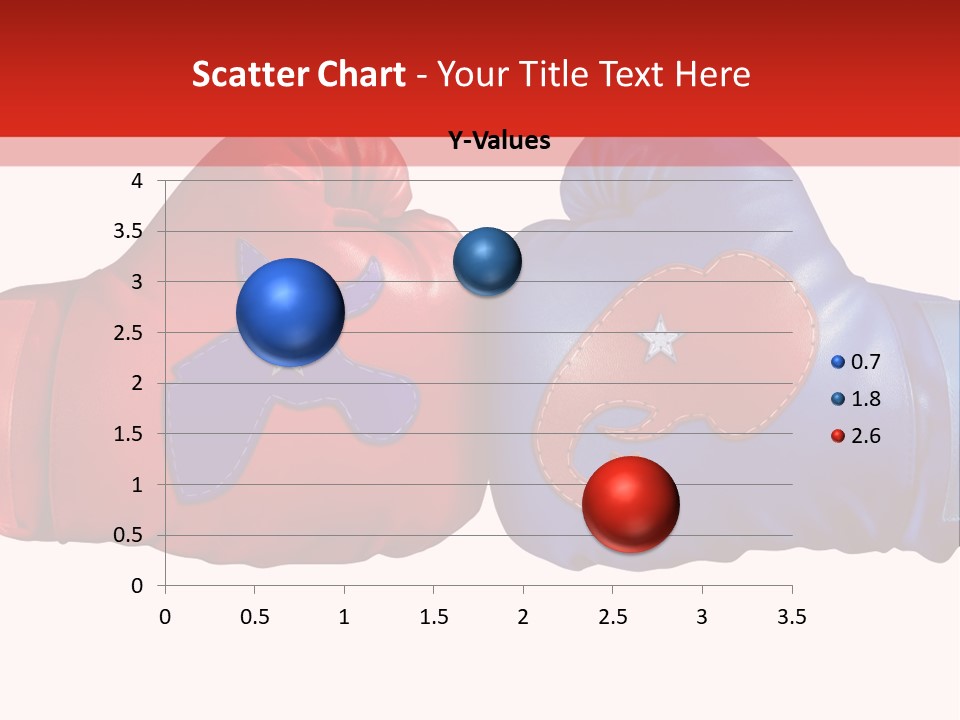 Two Boxing Gloves With The American Flag In The Background PowerPoint Template