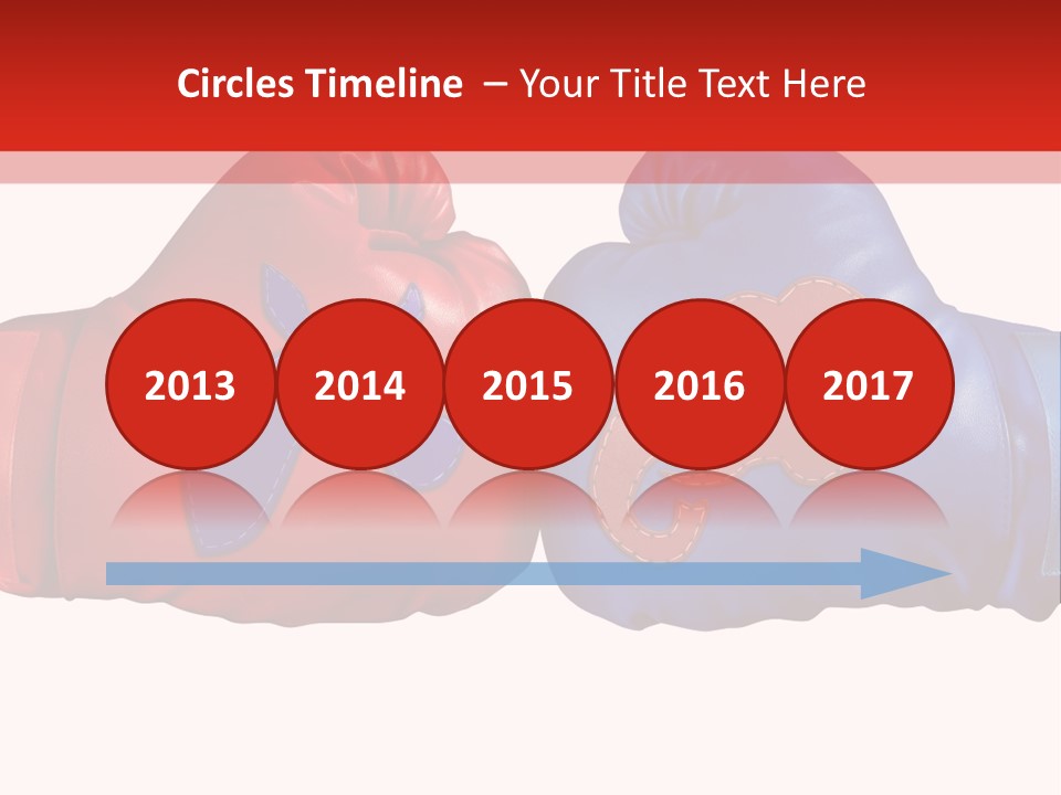 Two Boxing Gloves With The American Flag In The Background PowerPoint Template