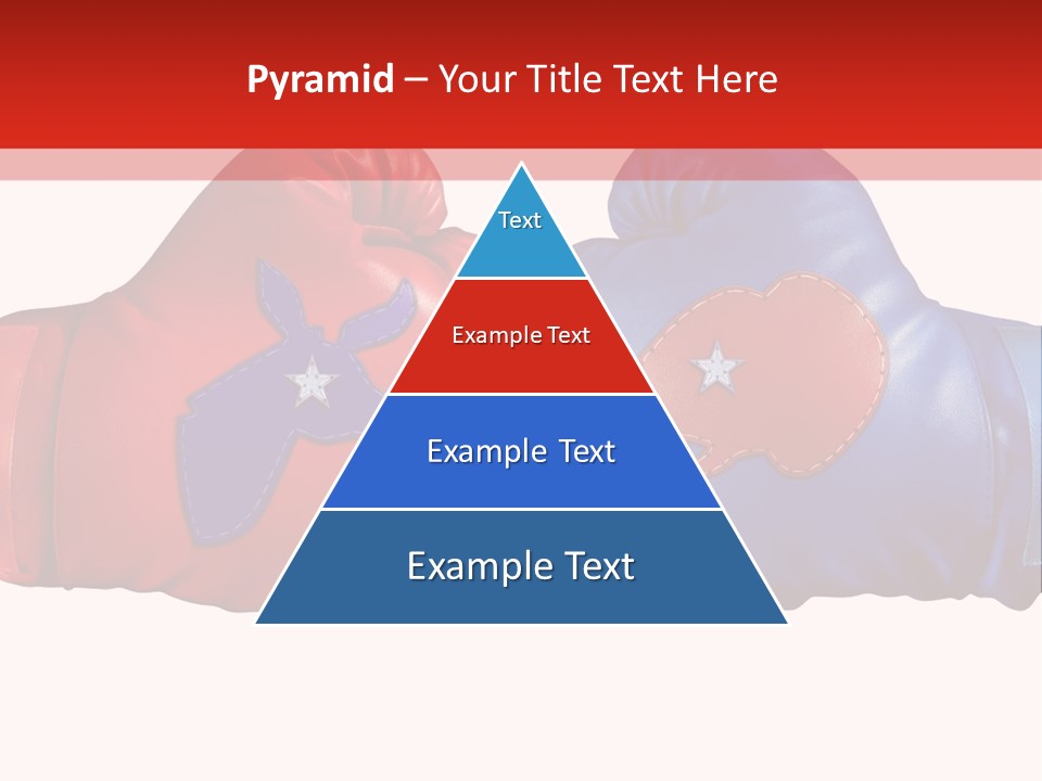 Two Boxing Gloves With The American Flag In The Background PowerPoint Template