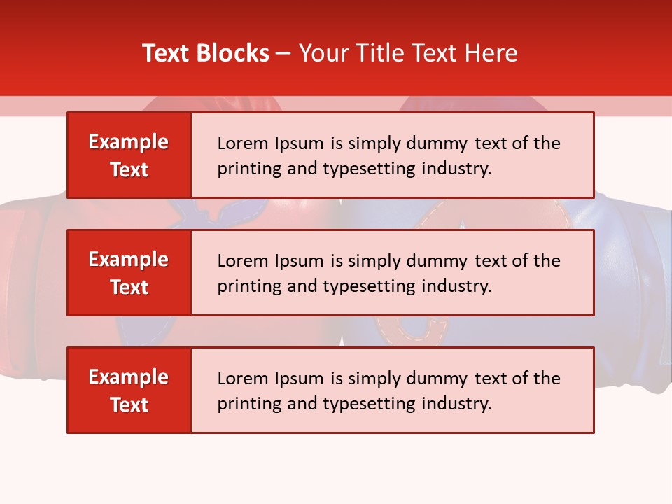 Two Boxing Gloves With The American Flag In The Background PowerPoint Template